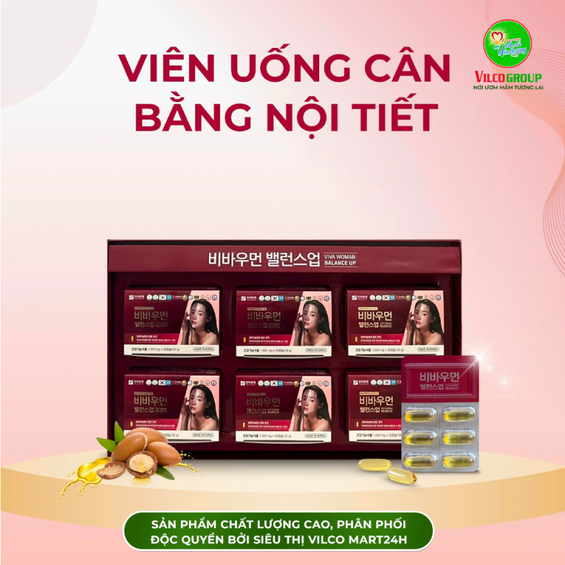 SHQ21 Thực phẩm bảo vệ sức khỏe VIVA WOMAN BALANCE UP 1000mg/viên, 180 viên/hộp - Viên uống cân bằng nội tiết & làm đẹp toàn diện cho phụ nữ hiện đại!
