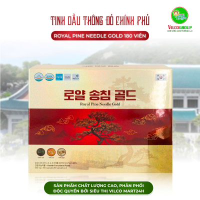 SHQ1 Thực phẩm bảo vệ sức khỏe TINH DẦU THÔNG ĐỎ ROYAL PINE NEEDLE GOLD 500 mgx 180 viên/hộp (6 viên/vỉ; 15 vỉ/hộp nhỏ; 2 hộp nhỏ/hộp lớn) - BÍ QUYẾT TRƯỜNG THỌ