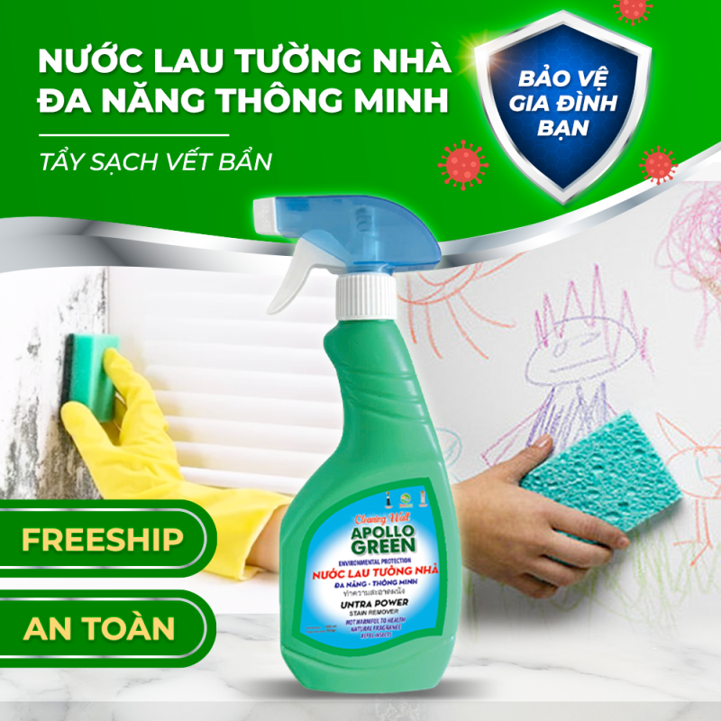 Nước lau tường nhà thông minh Apollo Green 550gr