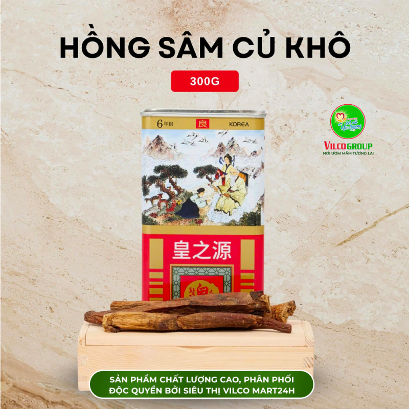 SHQ39 HỒNG SÂM CỦ KHÔ (KOREAN RED GINSENG) – BÍ QUYẾT SỨC KHỎE TOÀN DIỆN TỪ THIÊN NHIÊN (300g/hộp)