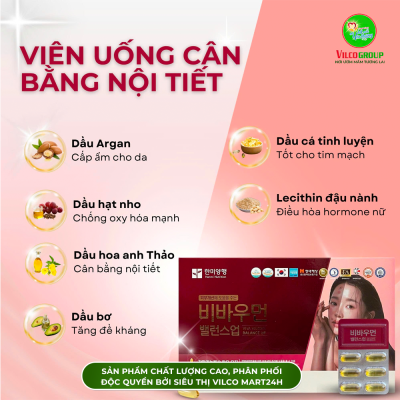 SHQ21 Thực phẩm bảo vệ sức khỏe VIVA WOMAN BALANCE UP 1000mg/viên, 180 viên/hộp - Viên uống cân bằng nội tiết & làm đẹp toàn diện cho phụ nữ hiện đại!