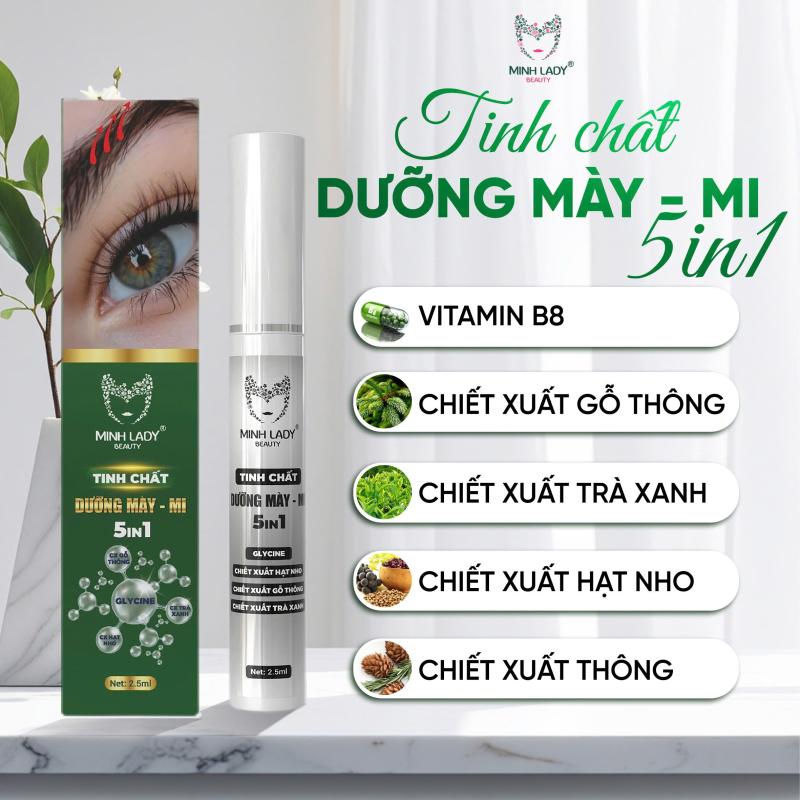 Tinh chất 5in1 dưỡng Mày mi Minh Lady Beauty  Dưỡng Mi và Mày Hiệu Quả