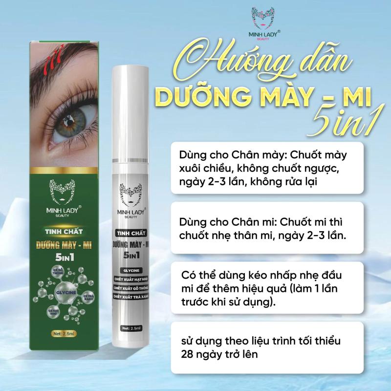 Tinh chất 5in1 dưỡng Mày mi Minh Lady Beauty  Dưỡng Mi và Mày Hiệu Quả