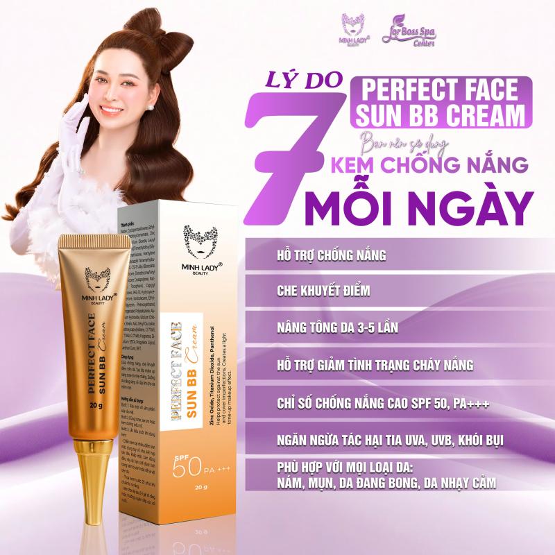 Kem Chống Nắng BB PERFECT FACE SUN CREAM SPF 50 PA+++ 20gr MINH LADY BEAUTY