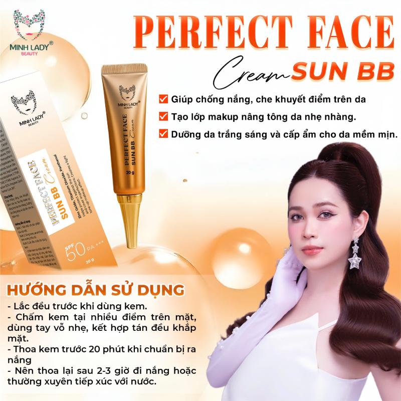 Kem Chống Nắng BB PERFECT FACE SUN CREAM SPF 50 PA+++ 20gr MINH LADY BEAUTY