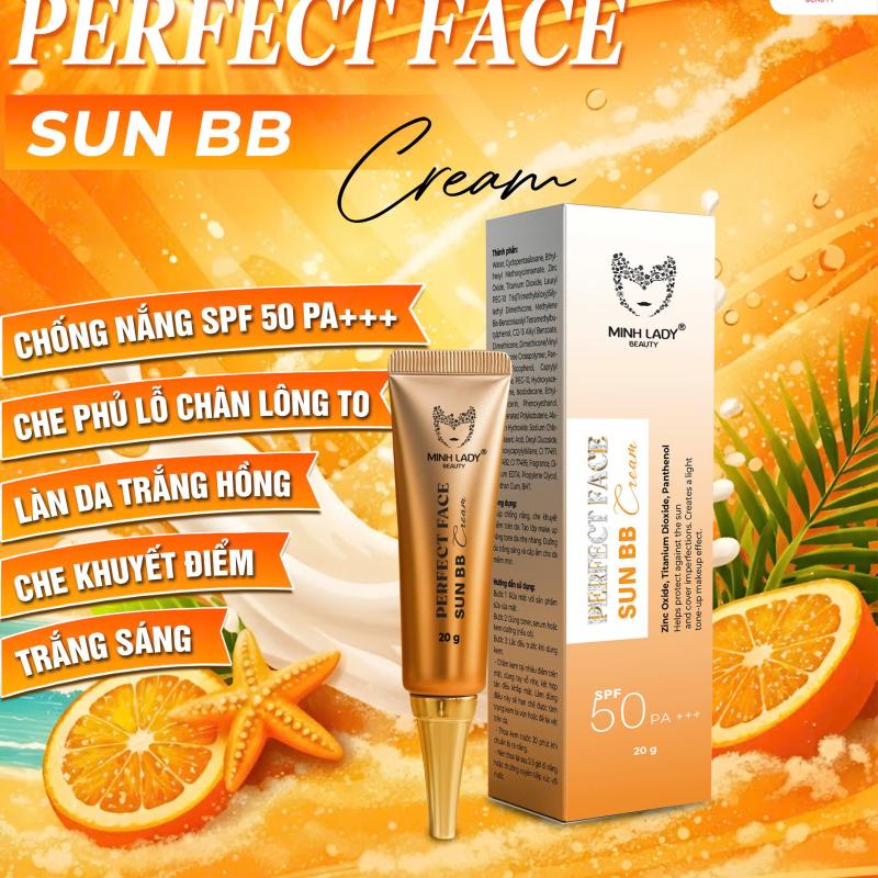 Kem Chống Nắng BB PERFECT FACE SUN CREAM SPF 50 PA+++ 20gr MINH LADY BEAUTY