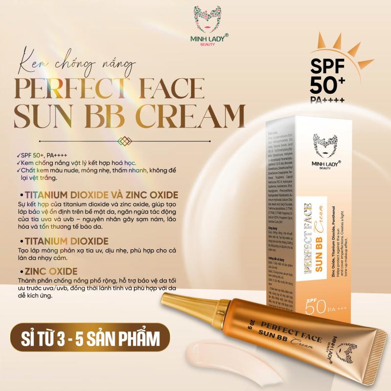 Kem Chống Nắng BB PERFECT FACE SUN CREAM SPF 50 PA+++ 20gr MINH LADY BEAUTY