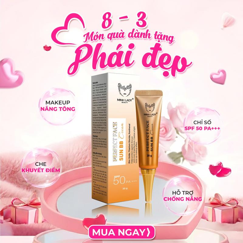 Kem Chống Nắng BB PERFECT FACE SUN CREAM SPF 50 PA+++ 20gr MINH LADY BEAUTY