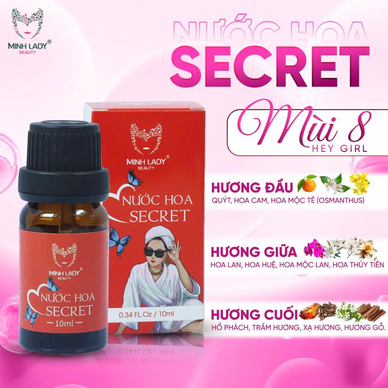 NƯỚC HOA LÀM THƠM VÙNG KÍN MINH LADY BEAUTY NAM NỮ LƯU HƯƠNG 10ML [CÓ CHE TÊN] Perfume Cosmetic