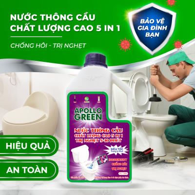 Nước thông cầu Apollo Green 1400gr