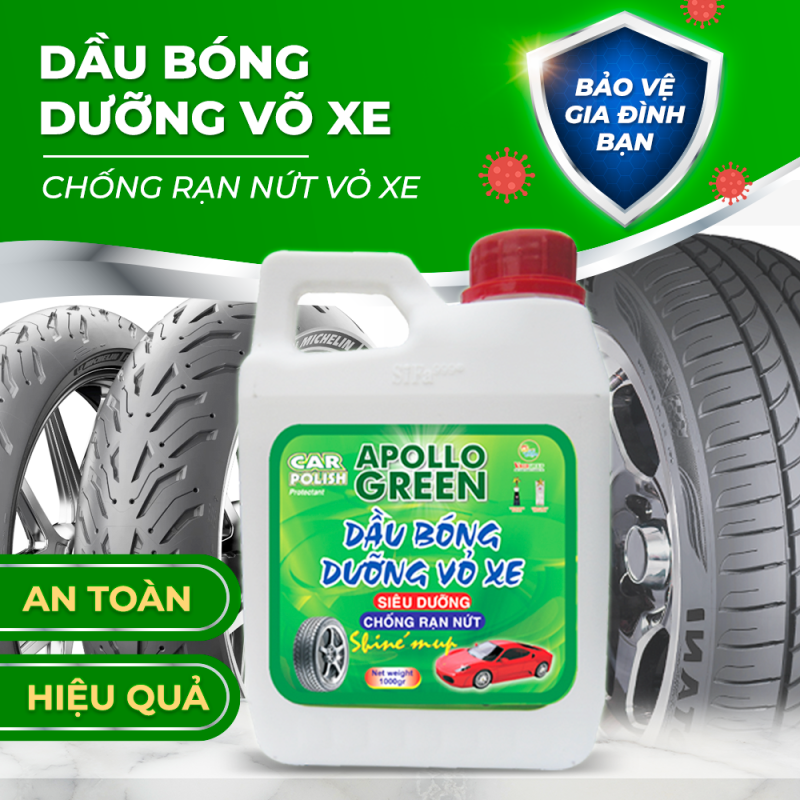 Dầu bóng vỏ ôtô Apollo Green 1000gr