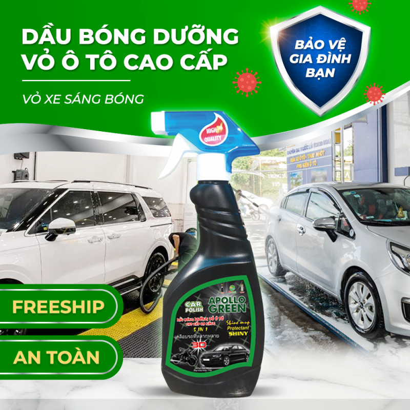 Dầu bóng xe ôtô đa năng Apollo Green 550gr