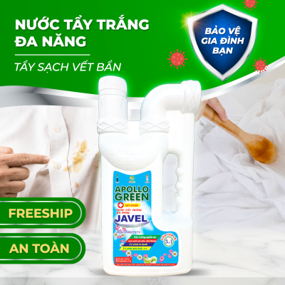 Nước tẩy Javel cao cấp Apollo Green 1200gr