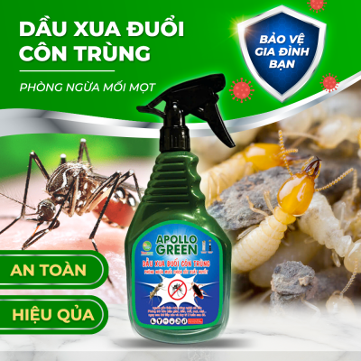 Dầu xua đuổi côn trùng thế hệ mới Apollo Green 880gr