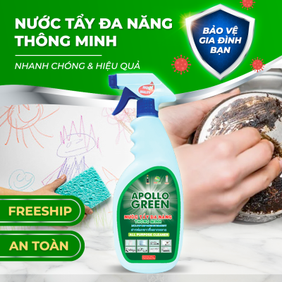 Nước tẩy đa năng thông minh Apollo Green 650gr